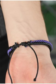 Mor Deri Erkek Bileklik Mor Deri Erkek Bileklik