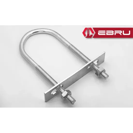 U Civata, Karşılık Demiri + Somunlu - M8x35 - 2 Set