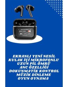 Ekranlı Yeni Nesil Pro Kulaklık ve Akıllı Saat Kampanyası Kulak İçi Mikrofonlu