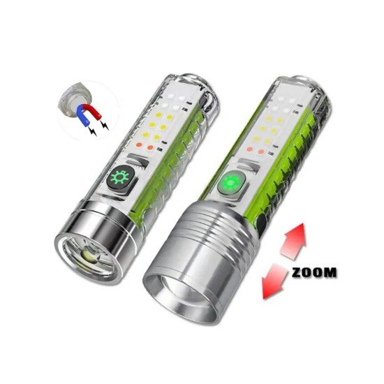 El Feneri 8 Mod Şarjlı Fosforlu Mıknatıslı Led El Feneri El Feneri 8 Mod Şarjlı Fosforlu Mıknatıslı Led El Feneri