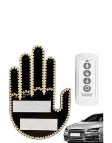 El Orta Parmak Led Kumandalı Araç İçi Reflektör Arka Cam El Simgesi