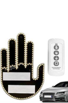 El Orta Parmak Led Kumandalı Araç İçi Reflektör Arka Cam El Simgesi