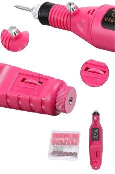 Elektrikli Profesyonel Manikür Pedikür Seti Değiştirilebilir Başlık Seçeneği