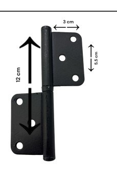 12 cm Siyah Yönsüz Cerman Menteşe
