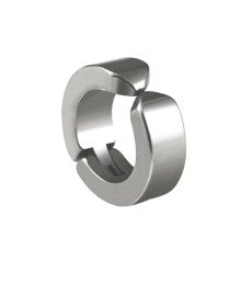 Erkek Küpesi - 1 Adet Çelik Kıstırmalı Küpe Paslanmaz Atmaz Çelik Gümüş Renk Küpe