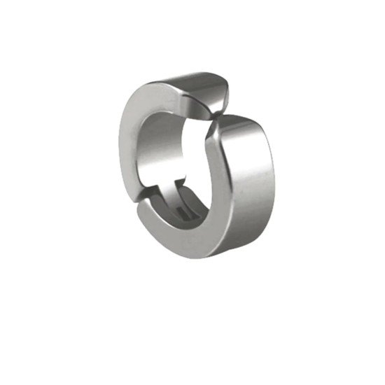 Erkek Küpesi - 1 Adet Çelik Kıstırmalı Küpe Paslanmaz Atmaz Çelik Gümüş Renk Küpe Erkek Küpesi - 1 Adet Çelik Kıstırmalı Küpe Paslanmaz Atmaz Çelik Gümüş Renk Küpe