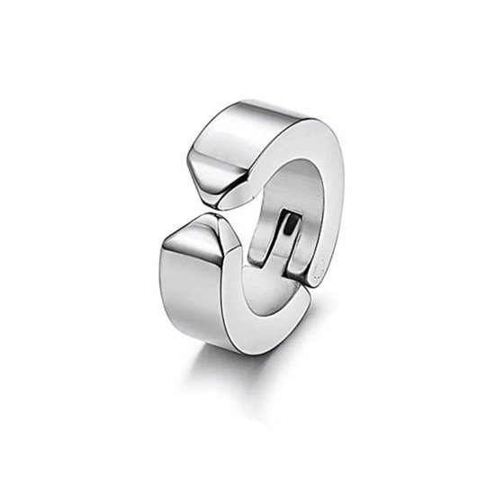 Erkek Küpesi - 2 Adet Çelik Kıstırmalı Küpe Paslanmaz Atmaz Çelik Gümüş Renk Küpe Erkek Küpesi - 2 Adet Çelik Kıstırmalı Küpe Paslanmaz Atmaz Çelik Gümüş Renk Küpe