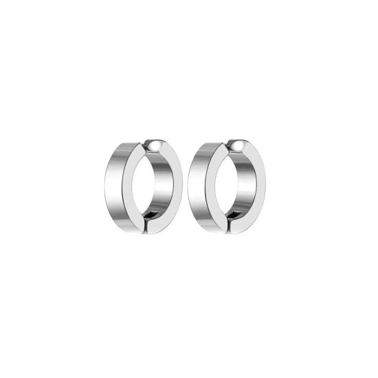 Erkek Küpesi - 2 Adet Çelik Kıstırmalı Küpe Paslanmaz Atmaz Çelik Gümüş Renk Küpe Erkek Küpesi - 2 Adet Çelik Kıstırmalı Küpe Paslanmaz Atmaz Çelik Gümüş Renk Küpe