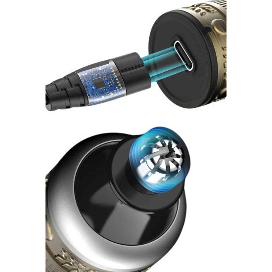 Erkeklere Özel 3 Başlıklı Tıraş Makinesi Saç Sakal Ense Kulak Tıraşına Uygun