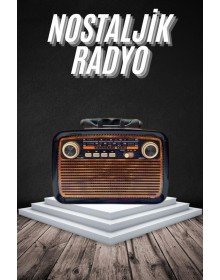Eskitme Nostalji Tasarımlı Bluetoothlu Nostalji Radyo Ahşap Nostaljik Görünümlü