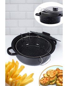 Essan Yanmaz ve Yapışmaz Fritöz Kızartma Tenceresi