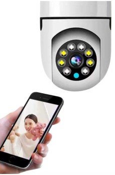Ev Kamerası Wifi Kamerası Gece Görüşlü Akıllı Ampül Kamera