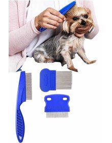 Evcil Hayvan Bit Tarağı Seti Paslanmaz Çelik Bıçaklı 4'lü Set