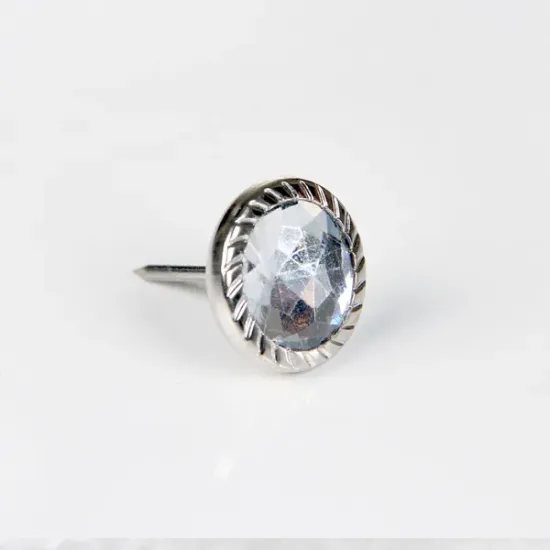 Febko Dekoratif Parlak Taşlı Kabara Raptiye 17 mm - 50 adet