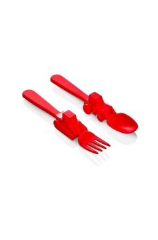 Figürlü Mama Çatal Kaşık Seti - Kırmızı Figürlü Mama Çatal Kaşık Seti - Kırmızı