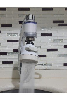 Filtreli Kireç Önleyici 360 Derece Dönen Hareketli Musluk Başlığı - 3 Fonksiyonlu - Krem