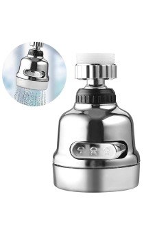 Filtreli Krom 3 Fonksiyonlu  Oynar Musluk Başlığı - 360 Derece Dönebilen