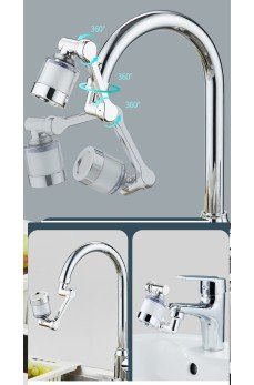 Filtreli Kireç Hapsedici Robotik Kol Musluk Başlığı - Mutfak Banyo Musluk Uzatma Aparatı Ucu