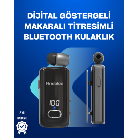Fineblue F580 – Klipsli Bluetooth Kulaklık, Gürültü Engelleyici, Uzun Pil Ömürlü