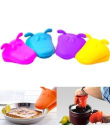 Fırın Eldiveni Silikon Kaymaz Su Geçirmez Yanmaz Silikon Eldiven