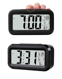 Gece Dijital Masa Saati Dijital Alarmlı Led Ekran Pilli Çalar Saat