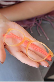 Sarı Renk Oval Turuncu Renk Bayan Gözlük