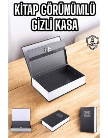 Gizli Kasa İngilizce Sözlüğü Kitap Görünümlü Anahtarlı Gizli Mini Çelik Kasa Kilitli