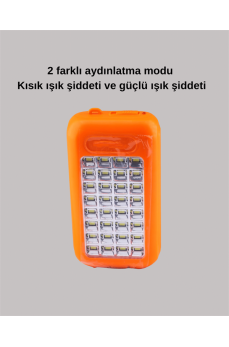 Gold Silver GS-875 Outdoor Powerbank & Işıldak – Güneş Paneli, 32 LED, 10000 mAh, Çift Çıkış