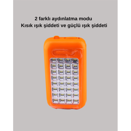 Gold Silver GS-875 Outdoor Powerbank & Işıldak – Güneş Paneli, 32 LED, 10000 mAh, Çift Çıkış