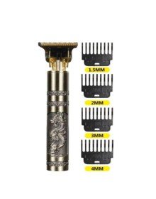 Gold Uçlu Vintage  Şarjlı Traş Makinesi Saç Sakal Ense Çizim Vucüt Kılı Tıraş Makinası