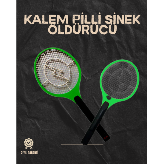 Hafif ve Ergonomik Elektronik Böcek Öldürücü – Güvenlik Koruması ile Pil Kontrollü