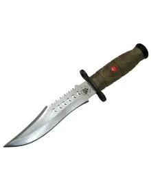 Halmak 1522 Haki Komando Bıçağı 30cm - Tırtıklı Sırt, Kılıflı