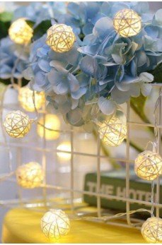 Hasır Toplar Led Işık 2 metre GÜN IŞIĞI Dekor Lambası