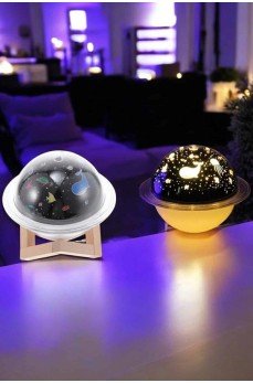 Hava Nemlendirici Masa ve Gece Lambası USB Projeksiyon Aromaterapi
