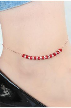 Bordo Miyuki Taşlı Hal Hal