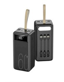 Hızlı Şarj 4 Çıkışlı Powerbank 60.000 Mah Taşınabilir Dijital Göstergeli