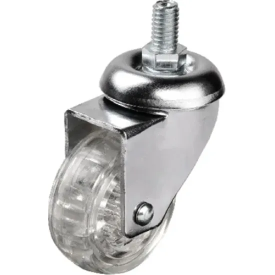 Hts 302 - 50x20 mm Şeffaf Makaralı Vidalı Teker Hts 302 - 50x20 mm Şeffaf Makaralı Vidalı Teker