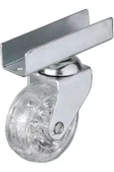 Hts 327 - 50x20 mm Şeffaf Makaralı Uzun U Tablalı Teker 4 Adet Hts 327 - 50x20 mm Şeffaf Makaralı Uzun U Tablalı Teker 4 Adet