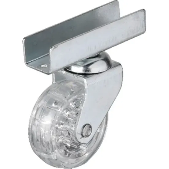 Hts 327 - 50x20 mm Şeffaf Makaralı Uzun U Tablalı Teker 4 Adet Hts 327 - 50x20 mm Şeffaf Makaralı Uzun U Tablalı Teker 4 Adet