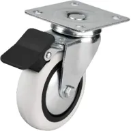 Hts 353 - 75x25 mm PVC Makaralı Tablalı Frenli Teker 4 Adet Hts 353 - 75x25 mm PVC Makaralı Tablalı Frenli Teker 4 Adet