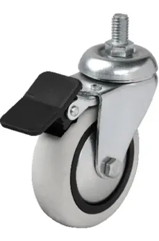 Hts 354 - 75x25 mm PVC Makaralı Vidalı Frenli Teker 4 Adet Hts 354 - 75x25 mm PVC Makaralı Vidalı Frenli Teker 4 Adet