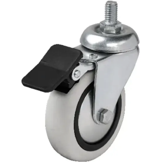 Hts 354 - 75x25 mm PVC Makaralı Vidalı Frenli Teker 4 Adet Hts 354 - 75x25 mm PVC Makaralı Vidalı Frenli Teker 4 Adet