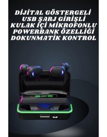 İkili Bluetooth Kulaklık Dijital Göstergeli Uzun Pil Ömrü Yüksek Ses Kaliteli