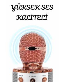 Şarjlı ve Uzun Pil Ömürlü Karaoke Mikrofon USB Bellek Destekli, Profesyonel Ses