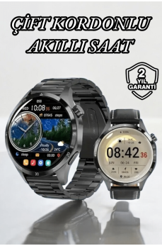 Çift Kordonlu Yüksek Çözünürlüklü Akıllı Saat Uyku İzleyici & Spor Modları