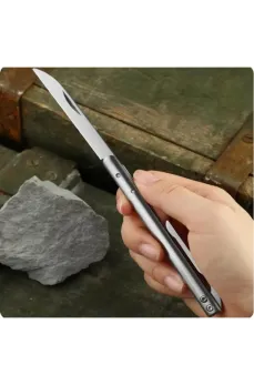 Alaska İnce D2 Çelik Çakı 18 cm , Metal Sap