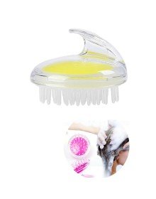 İnce Uçlu Şampuan Hazneli Silikon Duş Fırçası - Saç Yıkama Masaj Aleti