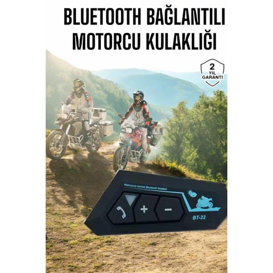 İnterkom Intercom Kask Kulaklık Bt22 Bluetooth Motosiklet Kulaklık 5.0 Bluetooth
