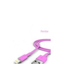 iPhone Şarj Data Kablosu - Pembe