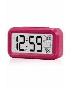 Işıklı Dereceli Masa Ofis Saati Alarmlı Termometre Takvim Çalar Saat